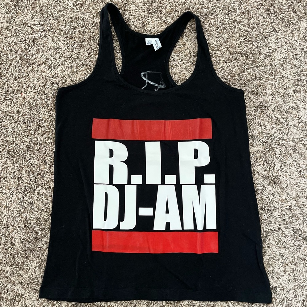 RIP DJ AM Racerback tank